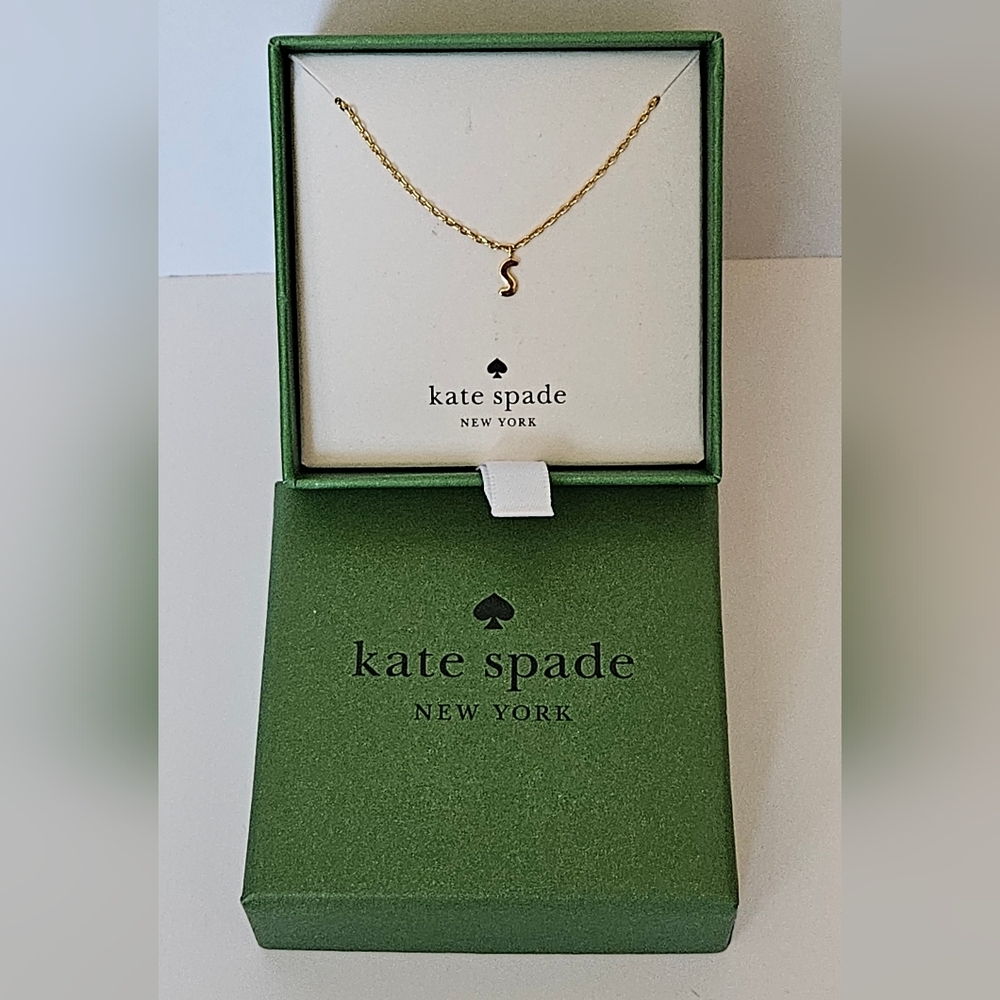 Kate Spade Gold 'S' Pendant Necklace - Picture 8 of 8